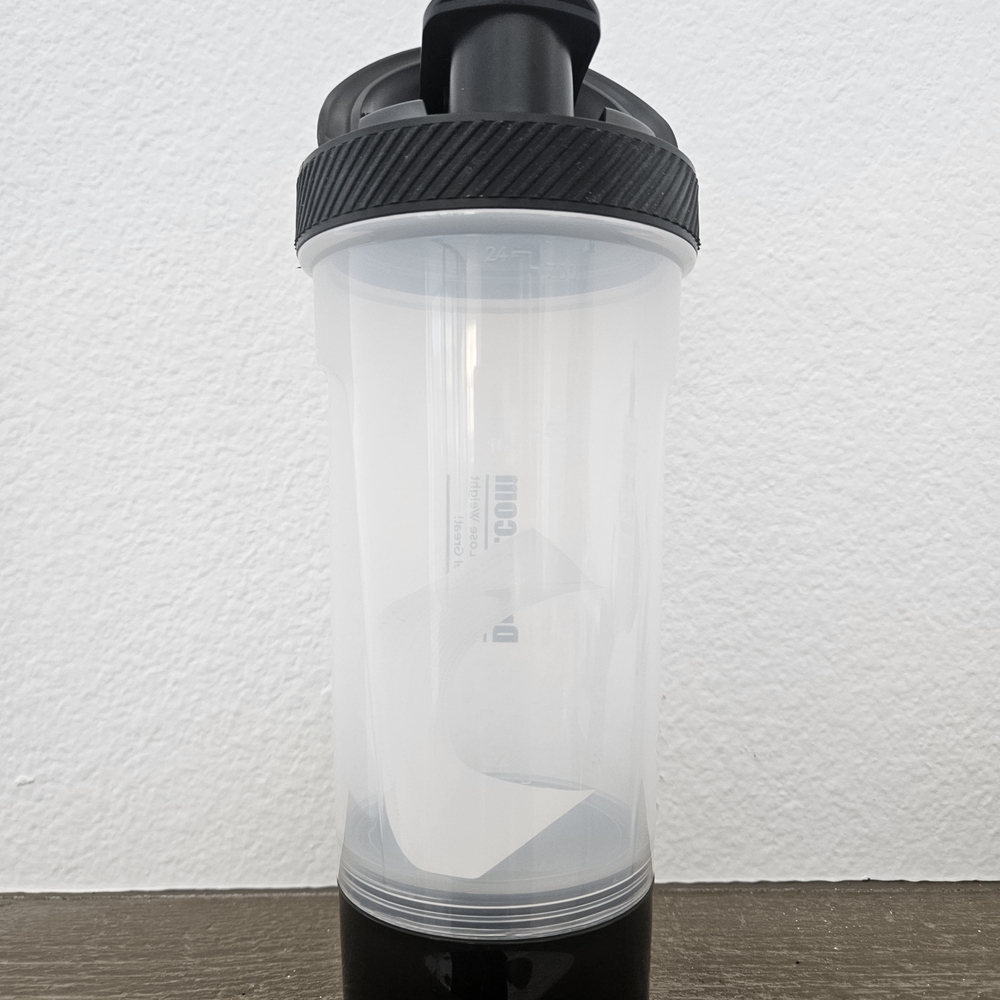 Black and Clear Shaker Bottle